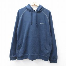 コロンビア 00s ラグランパーカー ワンポイントロゴ ネイビー XL | 古着