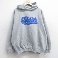 XL★古着 長袖 スウェット パーカー メンズ 00年代 00s Saunts 大きいサイズ グレー 霜降り 25sep04 中古 スエット トレーナー トップス