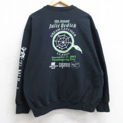 XL★古着 フルーツオブザルーム 長袖 スウェット メンズ 00年代 00s ドリームキャッチャー JulleRodick クルーネック 黒 ブラック 【spe】 25sep05 中古 スエット トレーナー トップス