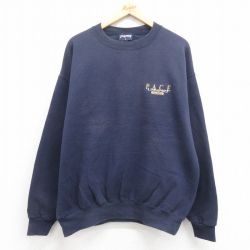 ジャンスポーツ 00s 長袖スウェット ピース ネイビー XL | 古着