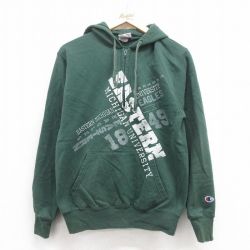 【50%OFF】チャンピオン 00s 長袖ハーフジップスウェット ミシガン グリーン S | 古着