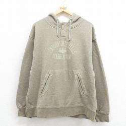 XL★古着 長袖 スウェット パーカー メンズ 00年代 00s ニューハンプシャー 緑 グリーン 霜降り 25sep06 中古 スエット トレーナー トップス