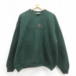 【50%OFF】フルーツオブザルーム 00s 長袖スウェット Mohegan Sun刺繍 グリーン XL | 古着