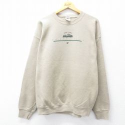 フルーツオブザルーム 00s 長袖スウェット CENTENNIAL ベージュ XL | 古着