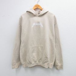 L★古着 長袖 スウェット パーカー メンズ 00年代 00s yeezus ベージュ カーキ 25sep08 中古 スエット トレーナー トップス