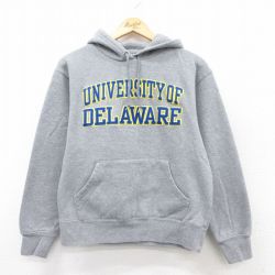 S★古着 ジャンスポーツ 長袖 スウェット パーカー メンズ 00年代 00s DELAWARE グレー 霜降り 25sep09 中古 スエット トレーナー トップス