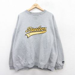 【50%OFF】プーマ 00s 長袖スウェット NFLピッツバーグスティーラーズ グレー XL | 古着