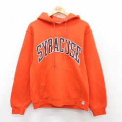 S★古着 ラッセル 長袖 スウェット パーカー 00年代 00s シラキュース オレンジ 25sep10 中古 メンズ スエット トレーナー トップス