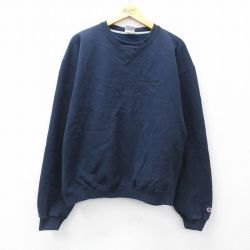 XL★古着 チャンピオン champion 長袖 スウェット メンズ 00年代 00s PONTIAC G6 クルーネック 紺 ネイビー 25sep11 中古 スエット トレーナー トップス