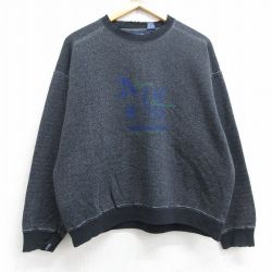L★古着 ギャップ GAP 長袖 スウェット メンズ 90年代 90s Alpine Climbing クルーネック USA製 黒 ブラック 霜降り 25sep12 中古 スエット トレーナー トップス