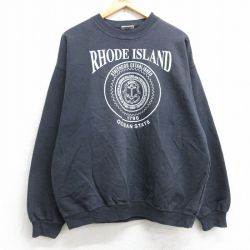 L★古着 ケルスポーツ 長袖 スウェット メンズ 90年代 90s ロードアイランド コットン クルーネック USA製 黒 ブラック 【spe】 25sep12 中古 スエット トレーナー トップス