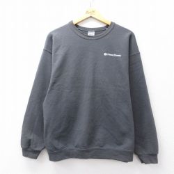 XL★古着 ジャージーズ 長袖 スウェット メンズ 00年代 00s ピツニーボウズ クルーネック 濃グレー 25sep13 中古 スエット トレーナー トップス