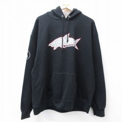 XL★古着 チャンピオン Champion 長袖 スウェット パーカー メンズ BARSTOOL 大きいサイズ 黒 ブラック 25sep16 中古 スエット トレーナー トップス