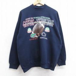 【50%OFF】フロリダゲーターズ 90s 長袖スウェット ペンステートニタニーライオンズフットボール ネイビー L | 古着