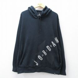 XL★古着 長袖 スウェット パーカー メンズ マイケルジョーダン 大きいサイズ 黒 ブラック 25sep17 中古 スエット トレーナー トップス