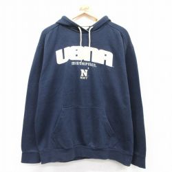 USNA 長袖パーカー ネイビー XL | 古着