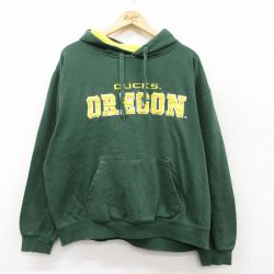 長袖パーカー OREGON グリーン XL | 古着