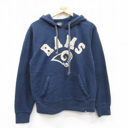 L★古着 長袖 スウェット パーカー メンズ RAMS 紺 ネイビー 25sep19 中古 スエット トレーナー トップス