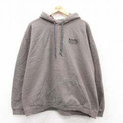XL★古着 長袖 スウェット パーカー メンズ kessler 大きいサイズ 茶 ブラウン 25sep19 中古 スエット トレーナー トップス