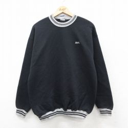 L★古着 長袖 スウェット メンズ 90年代 90s BIKE クルーネック 黒 ブラック 【spe】 25sep20 中古 スエット トレーナー トップス