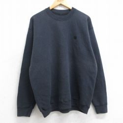 L★古着 長袖 スウェット メンズ 90年代 90s USAオリンピック クルーネック 黒 ブラック 25sep22 中古 スエット トレーナー トップス