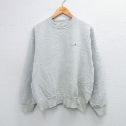 L★古着 フルーツオブザルーム 長袖 スウェット メンズ 90年代 90s Memorial Helth Care クルーネック USA製 薄グレー 霜降り 25sep24 中古 スエット トレーナー トップス
