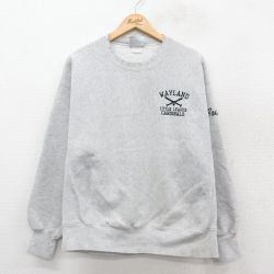 XL★古着 リー Lee 長袖 スウェット メンズ 00年代 00s WAYLAND クルーネック 薄グレー 霜降り 25sep24 中古 スエット トレーナー トップス