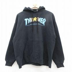 スラッシャー 長袖パーカー ブラック XL | 古着