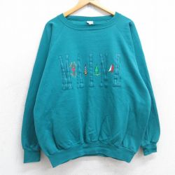 80s ラグランスウェット MAINE ライトブルー XL | 古着