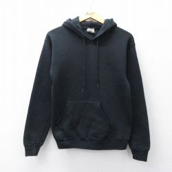 S★古着 長袖 スウェット パーカー メンズ 90年代 90s オリンピック USA製 黒 ブラック 25sep26 中古 スエット トレーナー トップス