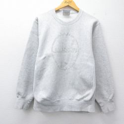 L★古着 リー Lee 長袖 スウェット メンズ 90年代 90s JACKSON クルーネック USA製 薄グレー 霜降り 26jan21