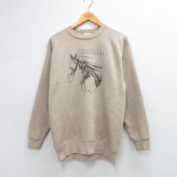【20%OFF】オニータ 90s 長袖スウェット 馬 ベージュ M | 古着