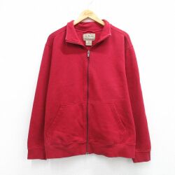 【20%OFF】エルエルビーン 00s 長袖フルジップスウェット レッド XL | 古着