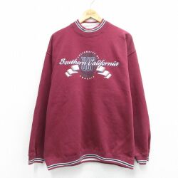 【20%OFF】UOP 90s 長袖スウェット モックネック バーガンディ XL | 古着