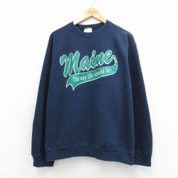 【20%OFF】marine 00s 長袖スウェット ネイビー XL | 古着