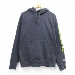 L★古着 ティンバーランド 長袖 スウェット パーカー メンズ ビッグロゴ RAIN REPEL ラグラン 黒 26mar16