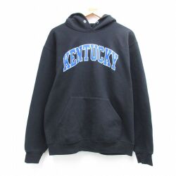 L★古着 ジャージーズ 長袖 スウェット パーカー メンズ 00年代 00s KENTUCKY 黒 26mar16