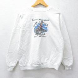 M★古着 ヘインズ 長袖 スウェット メンズ 90年代 90s Yankee Doodle ラグラン クルーネック USA製 白 26mar19