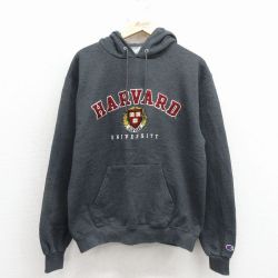 チャンピオン 長袖スウェットパーカー ハーバード グレー M | 古着