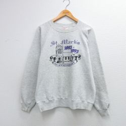 ヘインズ 90s 長袖スウェット St marks グレー M | 古着
