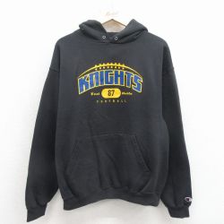 L★古着 チャンピオン Champion 長袖 スウェット パーカー メンズ 00年代 00s フットボール 26mar23