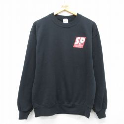 L★古着 ジャージーズ 長袖 スウェット メンズ 90年代 90s SP クルーネック USA製 黒 26mar24