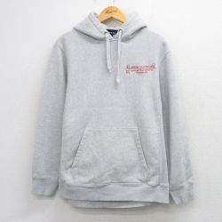 L★古着 長袖 スウェット パーカー メンズ JOHN PAUL ELECTRIC リバースタイプ 薄グレー 霜降り 26mar24