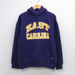 ラッセル 00s 長袖スウェットパーカー EAST CAROLINA パープル XL | 古着