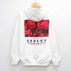 長袖スウェットパーカー チャッキー ホワイト L | 古着