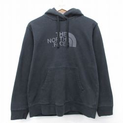 ノースフェイス 00s 長袖パーカー ビッグロゴ ブラック XL | 古着
