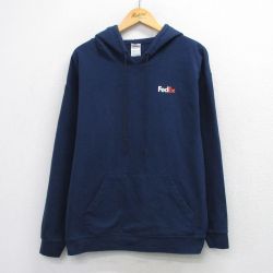 FedEx 長袖スウェットパーカー ネイビー XL | 古着