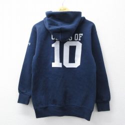 S★古着 長袖 スウェット パーカー メンズ HOLY NAME USA製 紺 26mar27