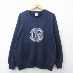 ジャージーズ 00s ラグランスウェット WIESBADEN ネイビー XL | 古着
