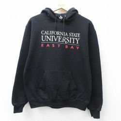 M★古着 チャンピオン champion 長袖 スウェット パーカー メンズ カリフォルニア 黒 26mar28